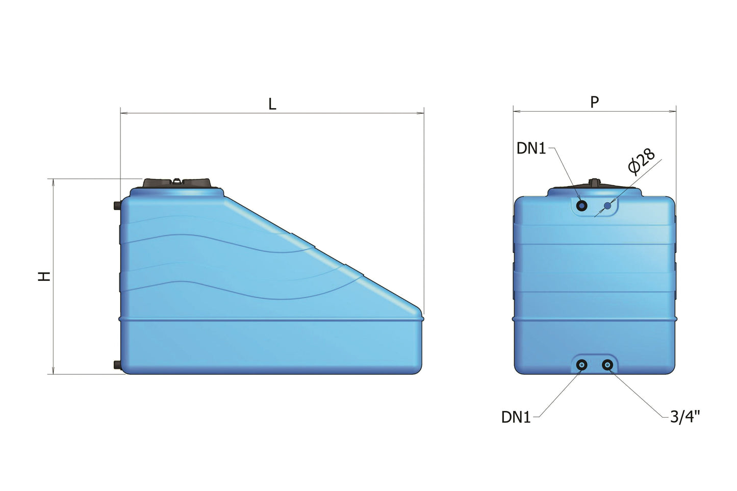 Բաք պոլիէթիլենային խմելու ջրի 500 լիտր SSC-500 Elbi-A600055,Բաք պոլիէթիլենային խմելու ջրի 300 լիտր SSC-300 Elbi-A600051