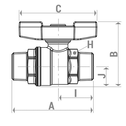 Փական գնդավոր թիթեռնիկ-բռնակով արտաքին պարուրակով 1" 1/4 Giacomini-R253X006, 1" Giacomini-R253X005, 3/4" Giacomini-R253X004, 1/2" Giacomini-R253X003