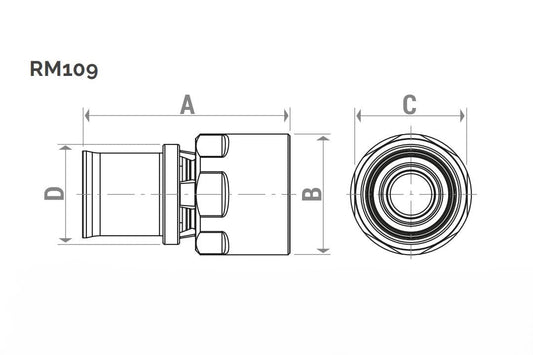 Անցում մամլիչ ներքին պարուրակով 16x1/2" Giacomini-RM109Y033, 20x1/2" Giacomini-RM109Y037, 20x3/4" Giacomini-RM109Y047, 26x1" Giacomini-RM109Y058, 26x3/4" Giacomini-RM109Y049, 32x1" Giacomini-RM109Y059, 40x1"1/4 Giacomini-RM109Y066