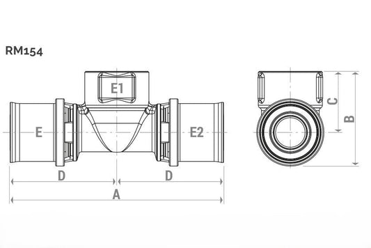 Եռաբաշխիկ մամլիչ ներքին պարուրակով 20x1/2"x20 մմ Giacomini-RM154Y037, 26x3/4"x26 մմ Giacomini-RM154Y049, 16x1/2"x16 մմ Giacomini-RM154Y033