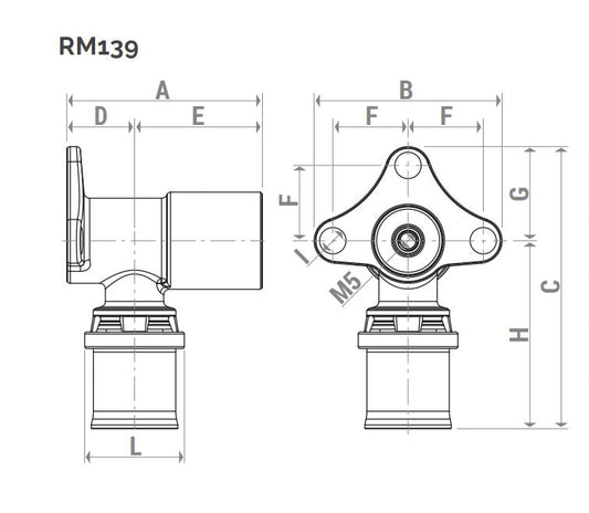 Անկյունակապ կախովի մամլիչ ներքին պարուրակով 20x1/2" Giacomini-RM139Y037, 16x1/2" Giacomini-RM139Y033
