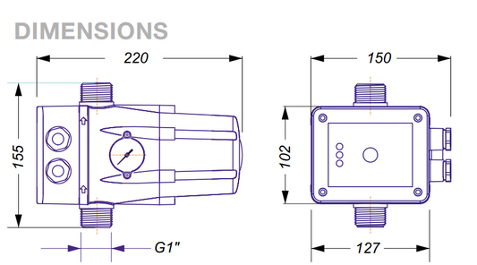 Կարգավորիչ ավտոմատ պոմպի ճնշման 1,5 կվտ 1,5 / 10 բար 1" Optimatic FM15 Coelbo-T341134