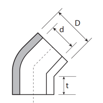 Անկյունակապ պոլիպրոպիլենային 45° Plastofer-6030