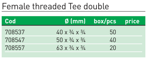 Խաչուկ պոլիպրոպիլենային ներքին պարուրակով Plastofer-7085