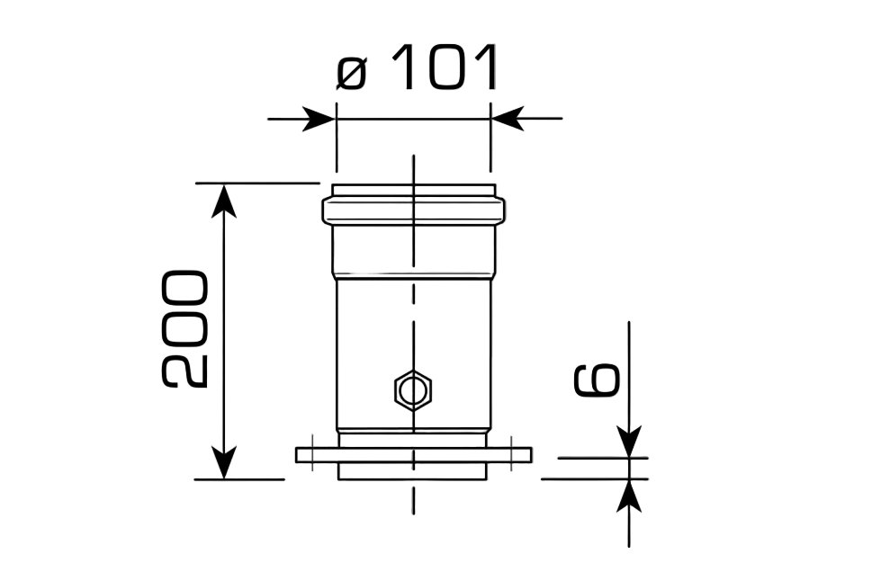 Երկարացում ծխաօդատար խողովակի ուղղահայաց 200 մմ MF Ø60/100 Sime-8086908