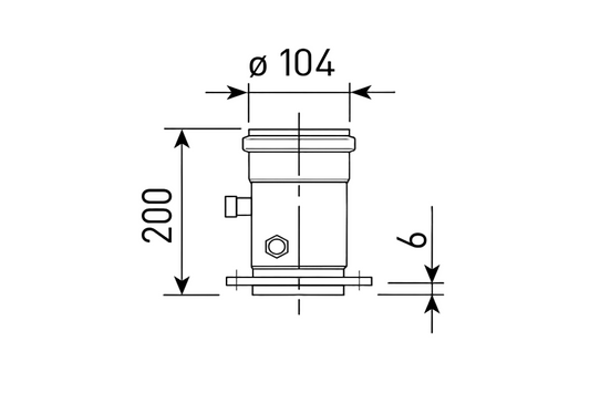 Խտուցքատար ծխաօդատար խողովակի ուղղահայաց 200 մմ MF Ø60/100 Sime-8092803