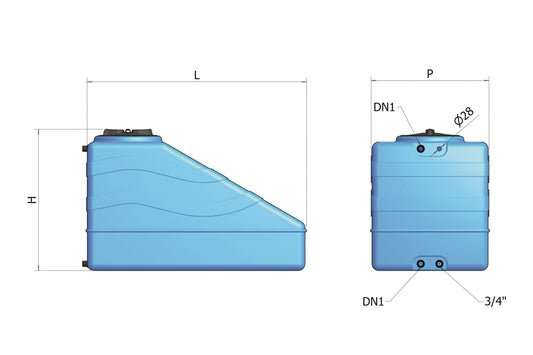 Բաք պոլիէթիլենային խմելու ջրի 500 լիտր SSC-500 Elbi-A600055,Բաք պոլիէթիլենային խմելու ջրի 300 լիտր SSC-300 Elbi-A600051