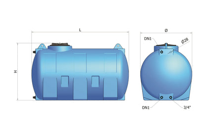 Բաք պոլիէթիլենային խմելու ջրի 500 լիտր CHO-500 Elbi-A580055