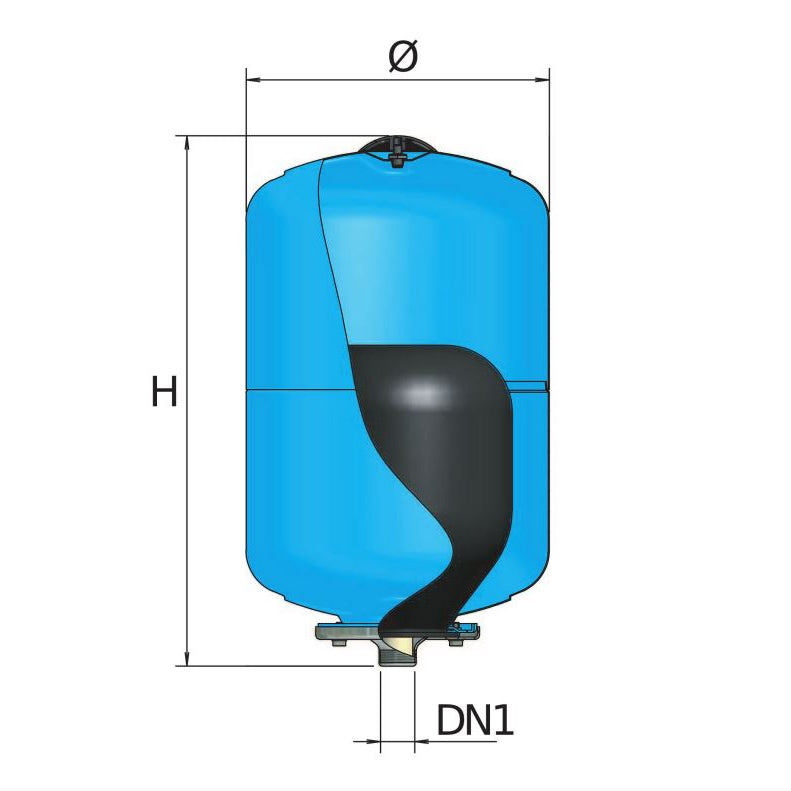 Բաք ընդարձակման ջրակուտակիչ փոխովի մեմբրանով 16 բար 1" 24 լիտր AFV 24-CE Elbi-A032R27