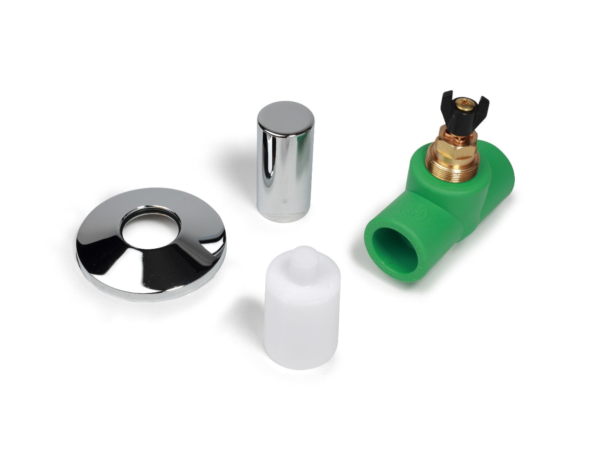 Փական պոլիպրոպիլենային քրոմապատ թասակով և կափարիչով 20 մմ Giacomini-H173AX023, 25 մմ Giacomini-H173AX034