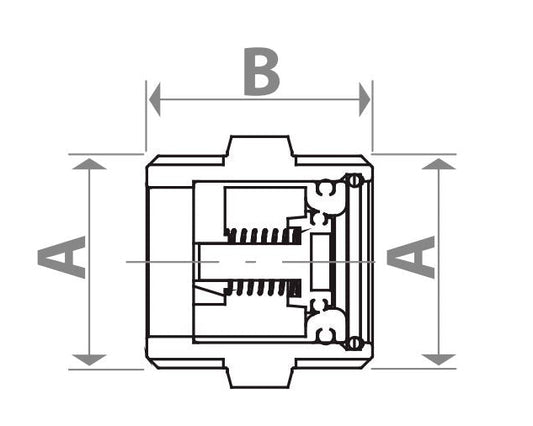 Անցում հակադարձ կափույրով արտաքին պարուրակով 3/4" Giacomini-R189VY004