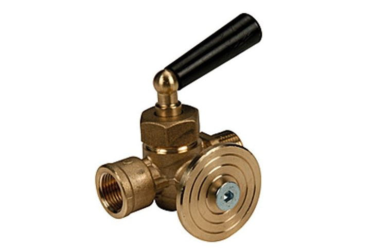 Փական եռընթաց ճնշաչափի արտաքին և ներքին պարուրակով 1/4" Giacomini-R228IY001, 1/2" Giacomini-R228IY003