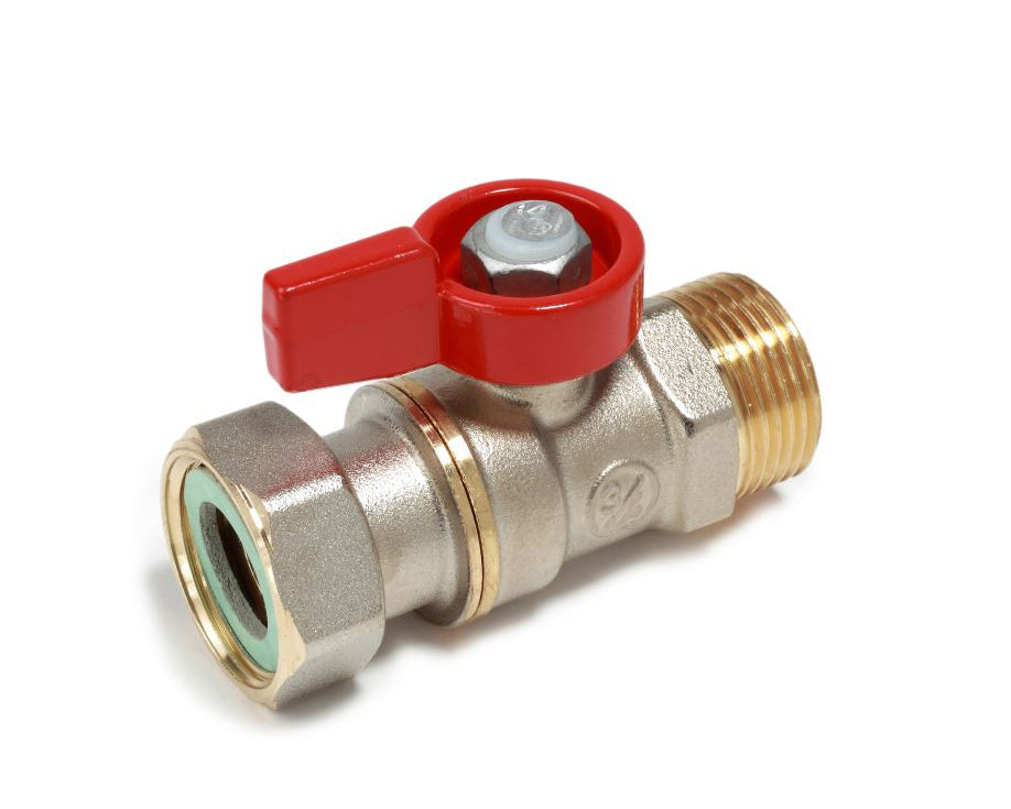 Փական գնդավոր դրոշակ-բռնակով մանեկով արտաքին և ներքին պարուրակով 1/2"x1/2" Giacomini-R254PX012