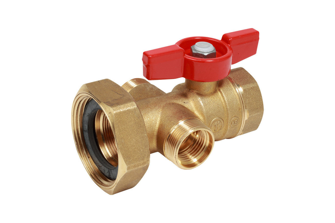 Փական գնդավոր թիթեռնիկ-բռնակով ճնշաչափի միացումով մանեկով ներքին պարուրակով 1" 1/2x1" Giacomini-R287Y005