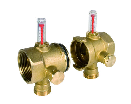 Կոլեկտոր-կցամաս ծախսաչափով եզրային ներքին պարուրակով DN32x18x1" 2 տեղանոց Giacomini-R53MTY006