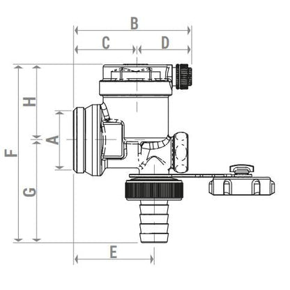 Խցափակիչ կոլեկտորի ավտոմատ օդահանով ջրթափ կափույրով 1" Giacomini-R554IY005,  3/4" Giacomini-R554IY004, ավտոմատ օդահանով, ջրթափ կափույրով, հիգրոսկոպիկ թասակով 1" Giacomini-R554IY035