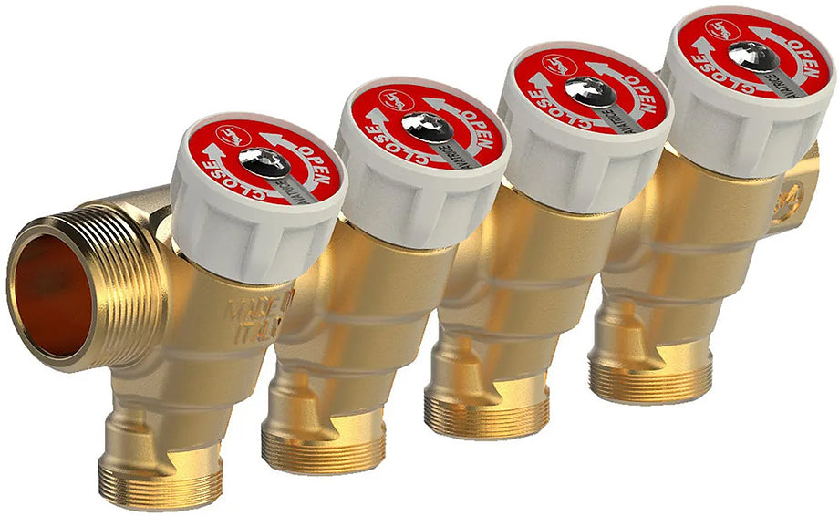 Կոլեկտոր փականով արտաքին և ներքին պարուրակով Ø16 մմ 3/4"x1/2" 4 տեղանոց Giacomini-R585CY064,
Կոլեկտոր փականով արտաքին և ներքին պարուրակով Ø16 մմ 3/4"x1/2" 3 տեղանոց Giacomini-R585CY063,
Կոլեկտոր փականով արտաքին և ներքին պարուրակով Ø16 մմ 3/4"x1/2" 2 տեղանոց Giacomini-R585CY062