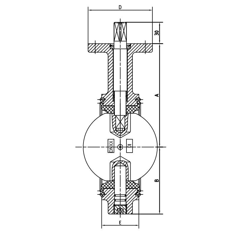 Սահափական դարձկեն (բատերֆլայ) DN 150 6" PN 16 Giacomini-R59WY015, Giacomini-R59WY012