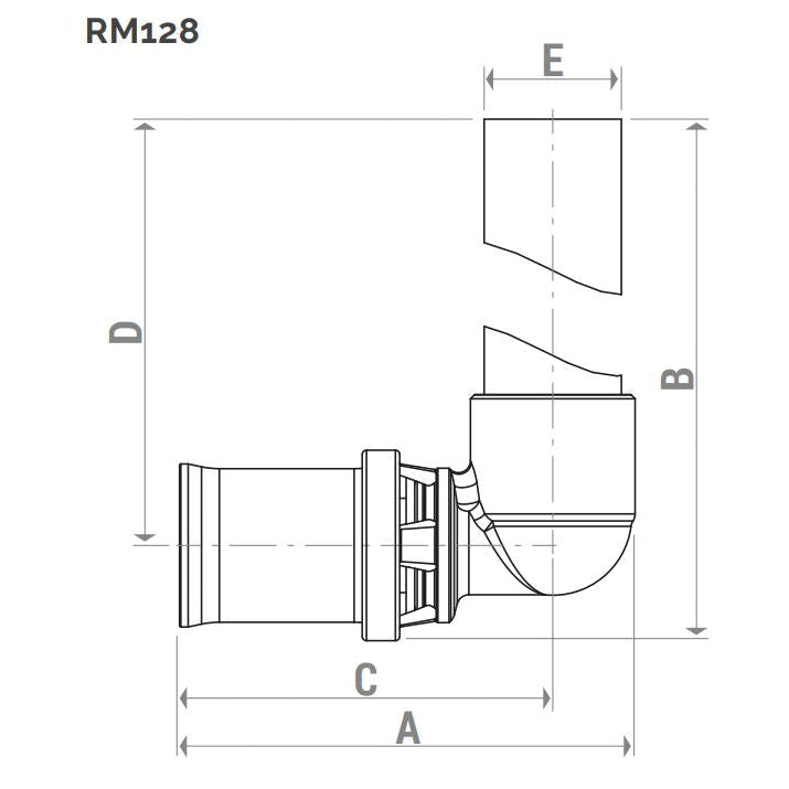 Անկյունակապ մամլիչ պղնձե քրոմապատ փողակով 150 մմ 16x16 մմ Giacomini-RM128X014, 300 մմ 16x16 մմ Giacomini-RM128X034