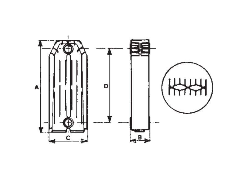 Ռադիատոր ջեռուցման ալյումինե GL 200/D Global-GL200D1010,  GL 350/D Global-GL350D1010