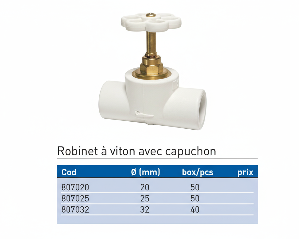 Սողնակ պոլիպրոպիլենային 32 մմ սպիտակ Plastofer-807032, 25 մմ սպիտակ Plastofer-807025, 20 մմ սպիտակ Plastofer-807020