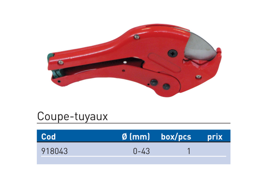 Կտրոց խողովակի Ø 0÷43 Plastofer-918043