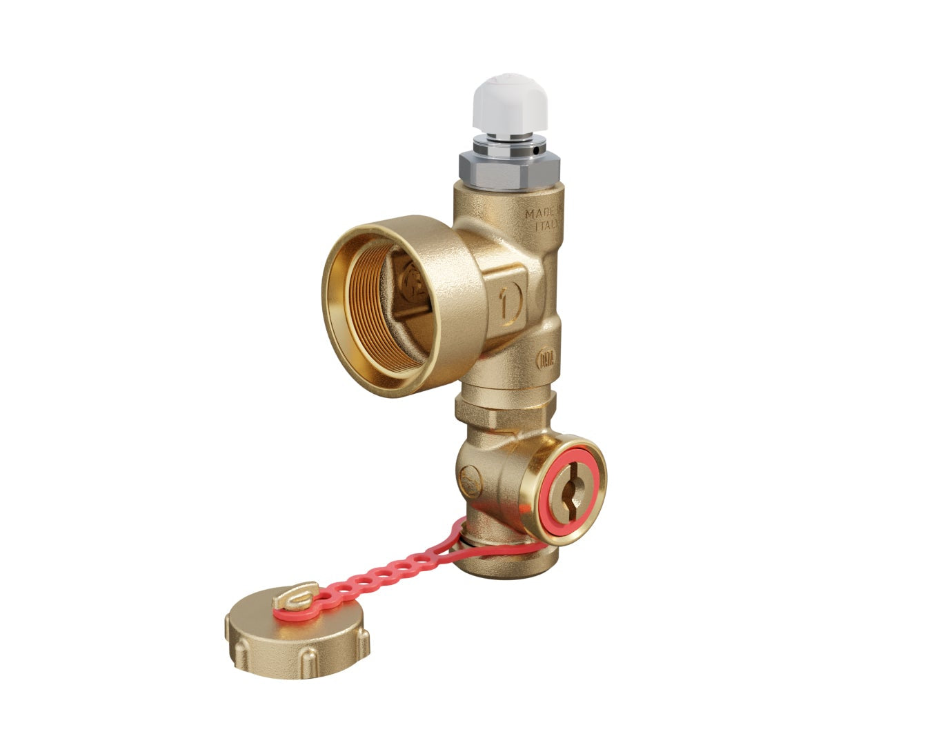 Խցափակիչ կոլեկտորի ձեռքի օդահանով ջրթափ կափույրով 1" Giacomini-R554CY055