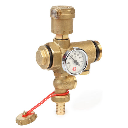 Խցափակիչ կոլեկտորի ավտոմատ օդահանով, ջրթափ կափույրով, ջերմաչափով 1" Giacomini-R554DY005