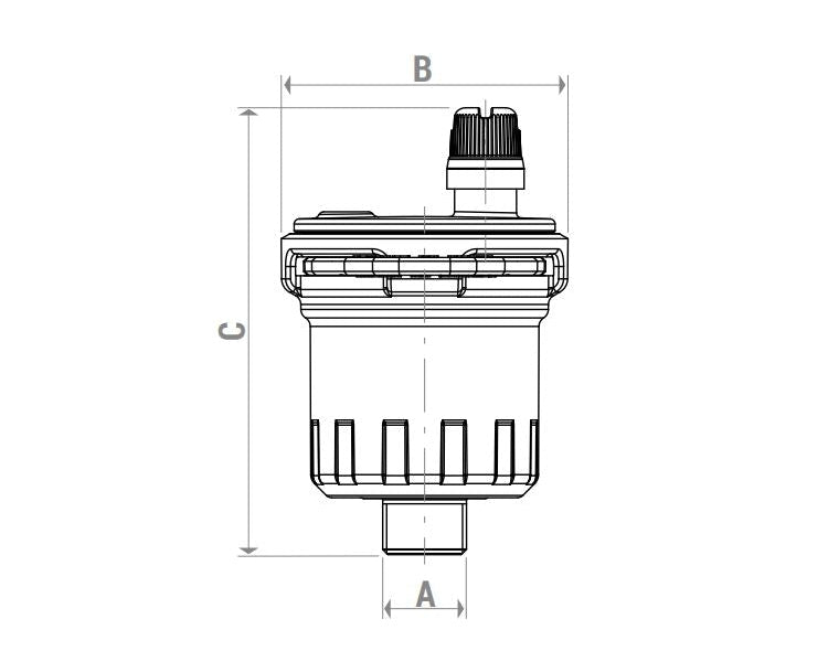 Կափույր օդահան ավտոմատ առանց զատիչ փականի զտիչով 3/4" Giacomini-R89Y014