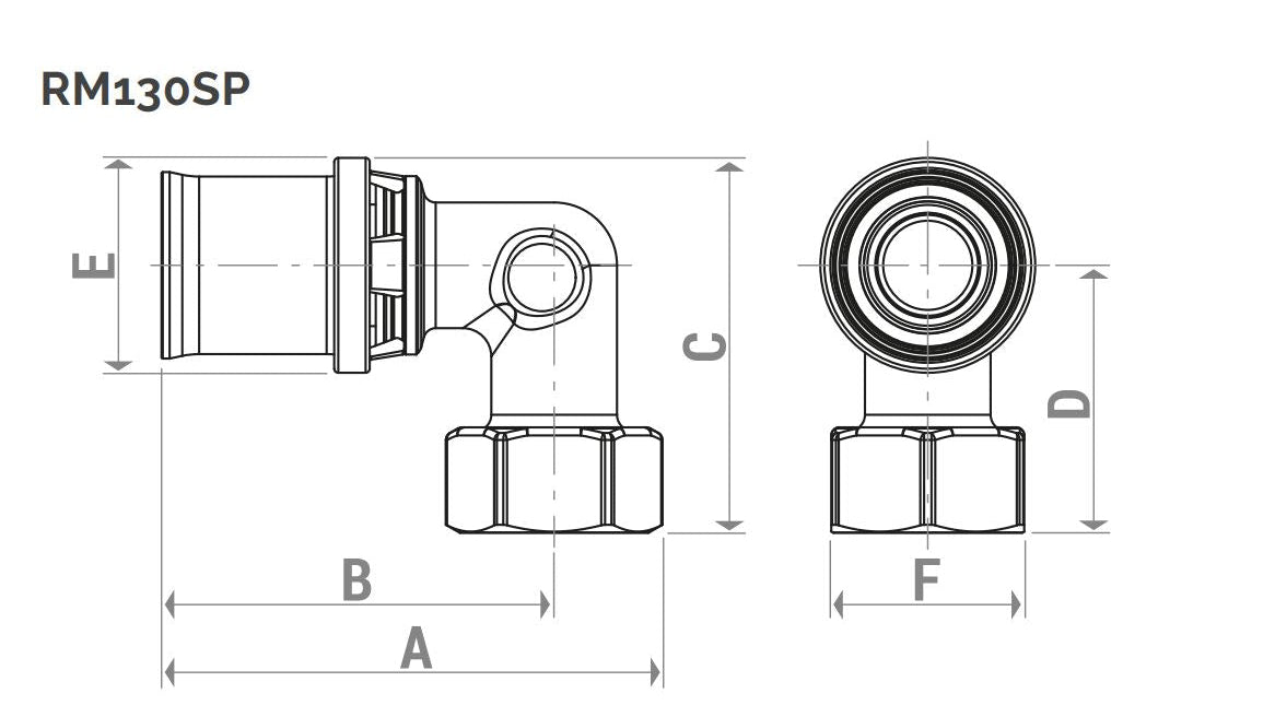 Անկյունակապ մամլիչ մանեկով ներքին պարուրակով 26x1" Giacomini-RM130PY058, 20x1/2" Giacomini-RM130PY037