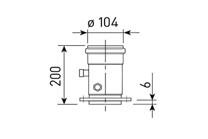 Խտուցքատար ծխաօդատար խողովակի ուղղահայաց 200 մմ MF Ø60/100 Sime-8092803