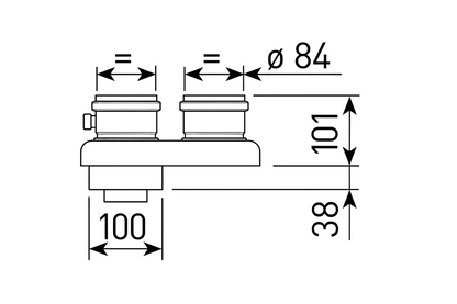 Անցում ծխաօդատար խողովակի կոնդեսացիոն կաթսայի Ø60/100 - Ø80/80 Sime-8093050